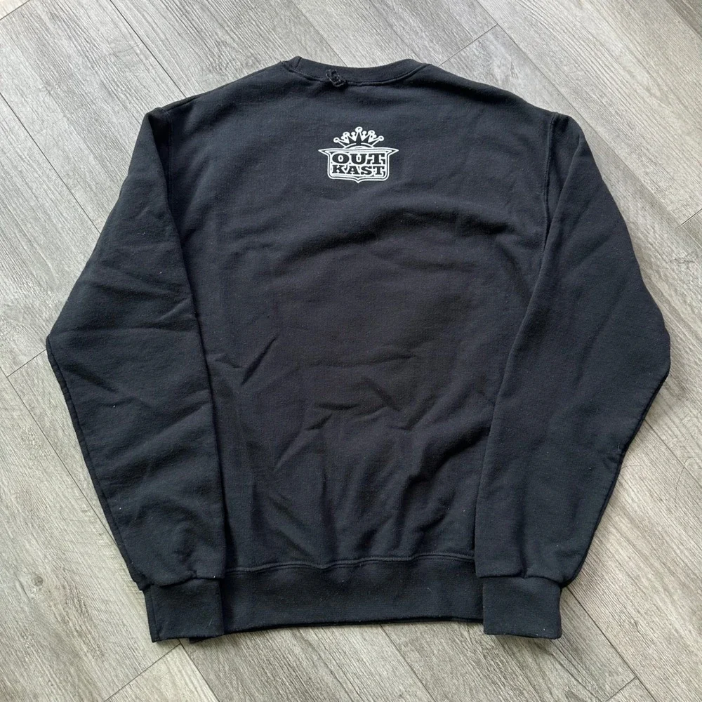 OutKast Stankonia American Flag Graphic Crewneck Sweatshirt Black Mens Size S